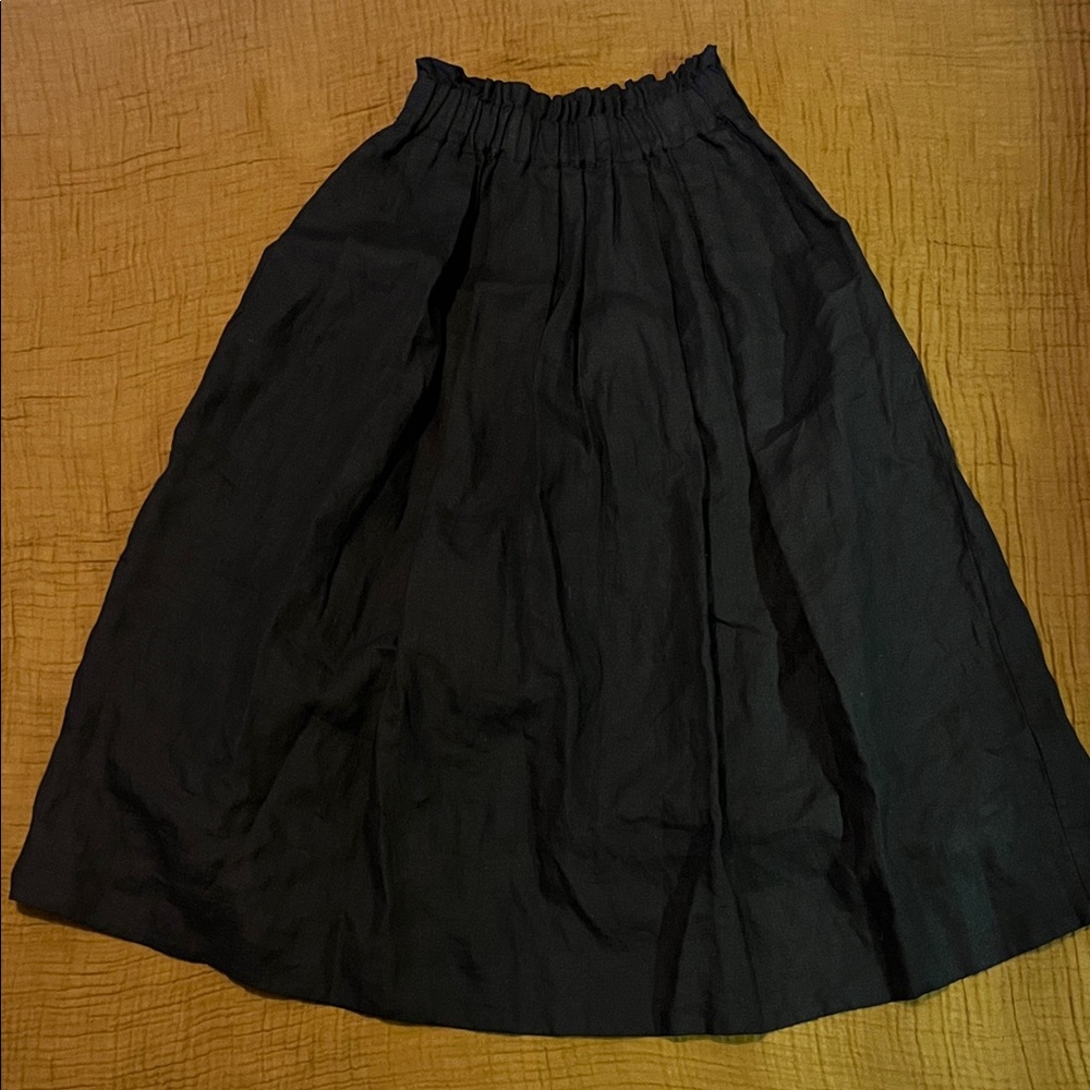 Maiwa Linen Black Women's Skirt